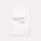 White Cotton Custom Handwritten Letters Towel - The Printed Gift