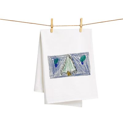 White Cotton Custom Kids Artwork Towel - The Printed Gift