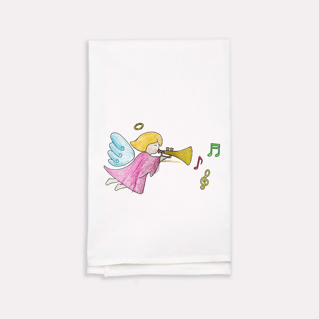 White Cotton Custom Kids Artwork Towel - The Printed Gift