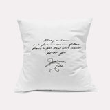 White Custom Handwritten Letter Decorative Pillow - The Printed Gift